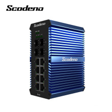 Interruptor industrial de rede industrial do Scodeno IP50 Din-Rail 4 SFP 8 Porta Gigabit Ethernet Switch Outdoor LAN Switch